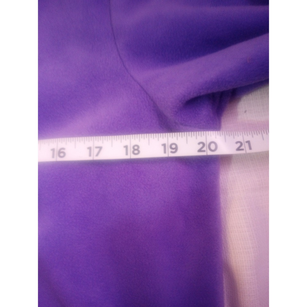 Susan Graver Style Small Purple Fleece Floral Embroidered Zip Jacket Long - Picture 7 of 9